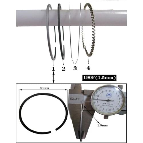 90mm Thick: 1.5mm 190F/ GX420 Gasoline Fuel Generator Piston Ring Assembly Cutting Machine/Pump/Agricultural Garden Machinery