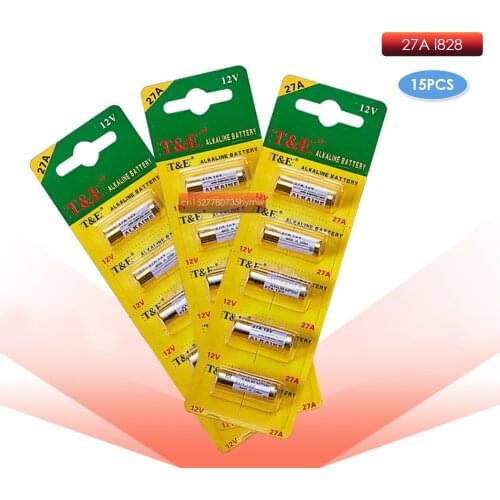 15pcs 12V 27A Alkaine Batteries G27A MN27 MS27 GP27A A27 L828 V27GA ALK27A A27BP K27A VR27 R27A Doorbell alarm remote control