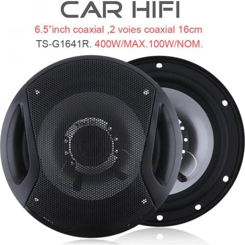 TS-G1641R 2pcs 6.5 Inch 400W Car HiFi Coaxial Speaker Vehicle Door Auto Audio Music Stereo Range Frequency Speakers for Cars