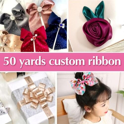 Free shipping 50 yard custom ribbon cartoon printed grosgrain ribbon