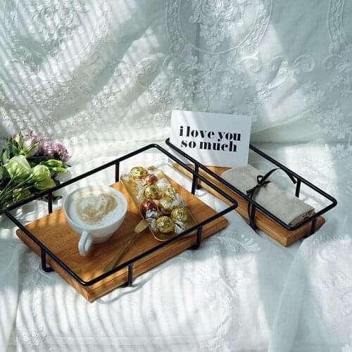 Wooden desktop storage trays kitchen/candy/snack/fruit/ storage tray serving trays Cosmetic storage for home table decor MTP05