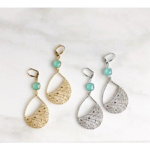 Geometric Women Gold Silver Color Bohemian Dangle Earring Chandelier Earrings For Women Drops Earrings Jewelry