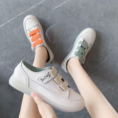Summer Large Size 35-43 Sneakers 2021 Velcro Anti-wear White Platform Shoes for Women Size 41 Casual Womens Vulcanize Shoes