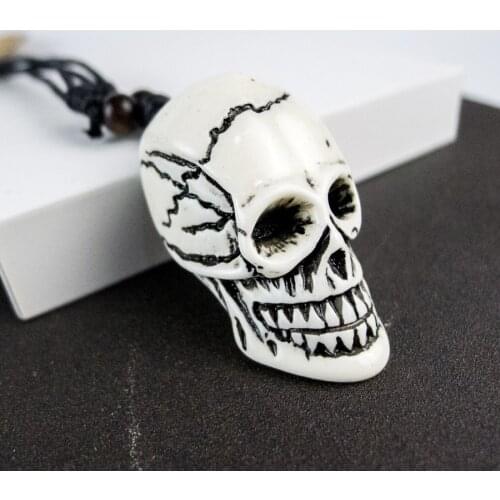 Human Skull Cool Pendants for man Bone Art Imitation Yak Bone Material Necklace Pendant Vintage Mens Necklaces #GZ117