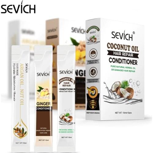 Sevich 10PCS Argan Oil Magical Treatment Hair Mask Hydrate Moisturize Repair Hair Damage Restore Soft Hair Care Mask 10ml