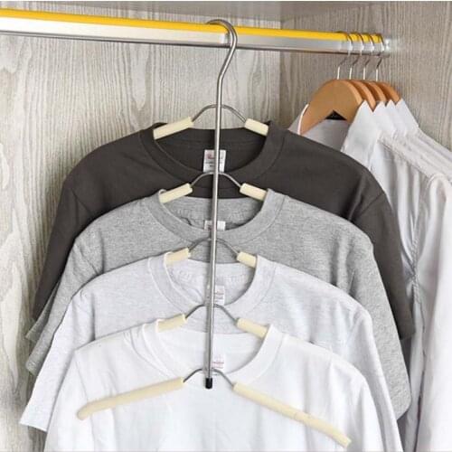Multilayer Stainless Steel Closet Organizer for Clothes Rack Wardrobe Laundry Drying Hangers for Pants Home Storage