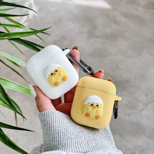 Cartoon Cute Earphone Case For AirPod 2 1 case Silicone Charging Headphones Case for airpods case Protective soft Cover new year