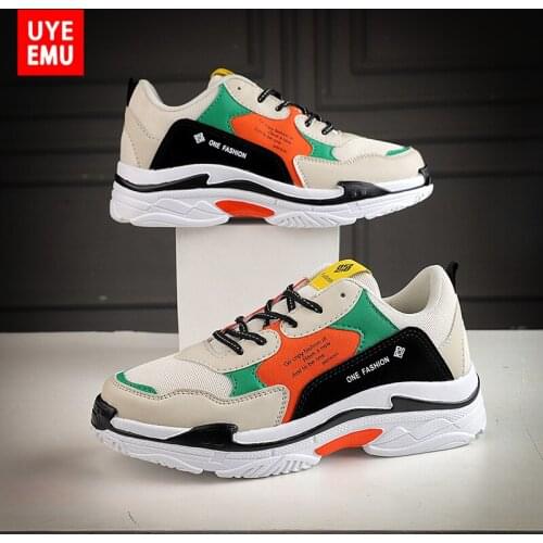 UYEEMU Sports Shoes Men 2021 New Fashion Wear-Resistant Soft-Soled Student Breathable Mesh Canvas Running Shoes Size 39-44 #1836