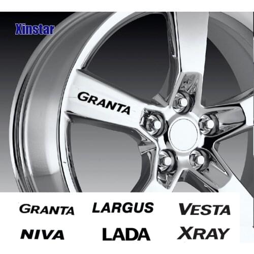 4pcs Car Rim Wheel Sticker For Lada Vesta Xray Largus Granta NIVA