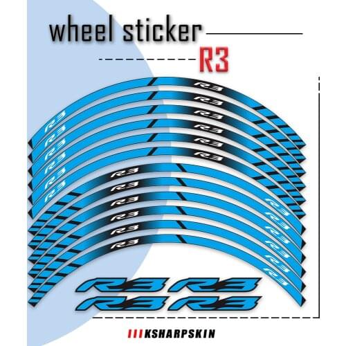 New Sale Motorcycle Stickers Reflective moto hub Rim Decal Decoration outer Rim Declas Wheel Stripes For YAMAHA YZF-R3 R3 yzfr3