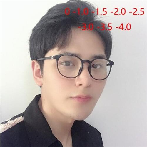 0 -1.0 To -4.0 Anti-blue Light Finished Myopia Glasses Women Men Blue Light Blocking Short-sighted Eyeglasses Sand Black Frame