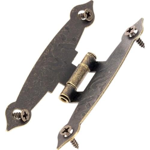 8pcs Antique Bronze Long Hinges Furniture Kitchen Bedroom Cupboard Wardrobe Hinge for Jewelry Boxes