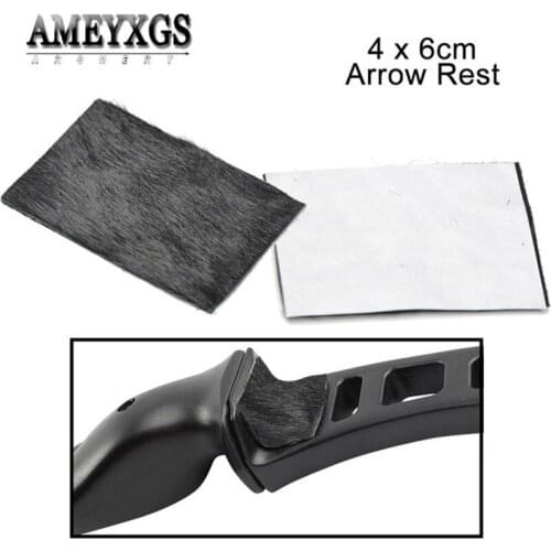 5/10pcs Recurve Bow Shooting Arrow Rest Fur Material 4x6cm Silent Arrow Rest Outdoor Training Archery Hunting Accessories