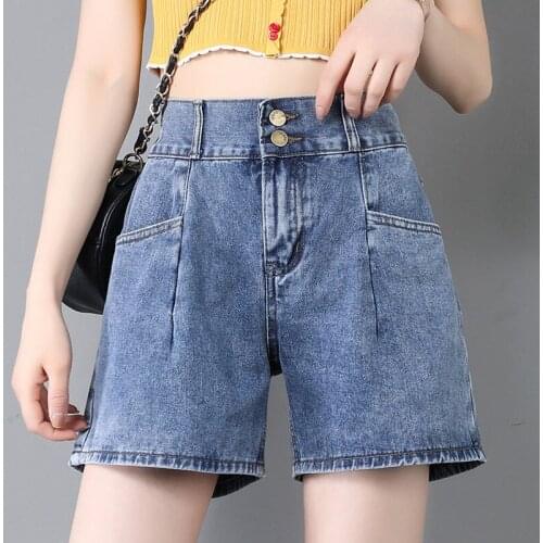 Shorts Women Womens High Waist Denim Shorts Summer Loose Ropa Mujer