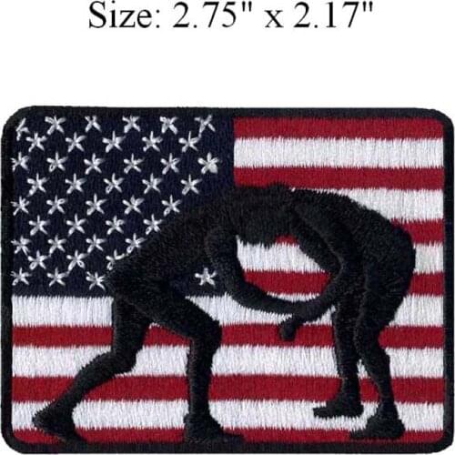 SPORTS WRESTLING 1 2.75"wide embroidery patch for USA WRESTLING/COACH/game