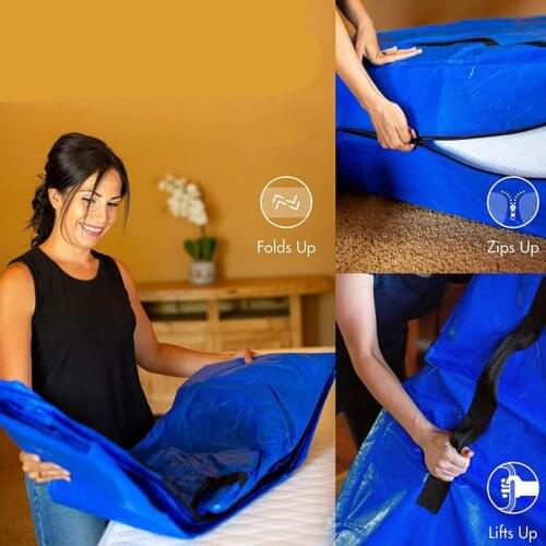Mattress Bag Waterproof Zippered Mattress Cover For Moving Storage Moisture-proof Dust Cover Storage Bag Cover PE Tarp Adorable