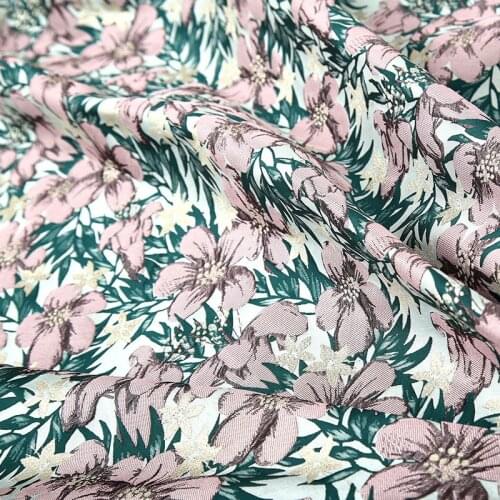 2020 early spring new jacquard fabric European and American advanced custom brocade flower pattern clothing jacket DIY fabric