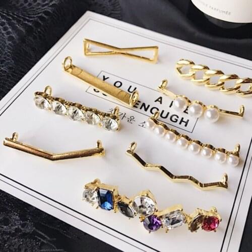 1pcs Shoe Accessories Decoration Laces Glitter Clip Lovely Shiny Clip Beads Charm Shoe Buckle Decoration Women Shoes Decorative