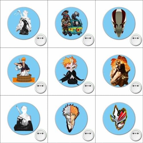 1pcs anime Bleach Cosplay Badge Cartoon Pins Brooch for Clothes Accessories Backpacks bags Button Badges