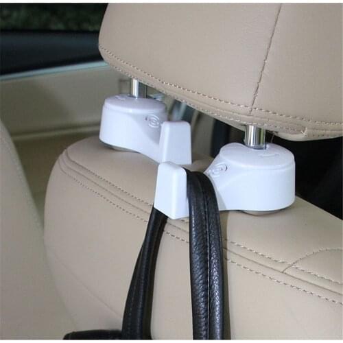 2 In 1 Auto Car Back Seat Phone Holder Stand Headrest Hanger Hook Clip for Bag Phones Bag Purse Cloth Grocery