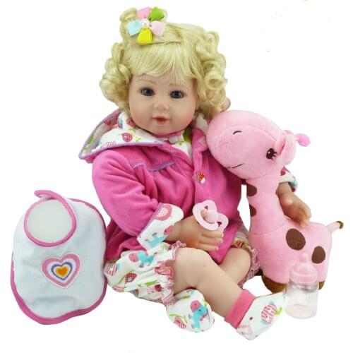 20inch Soft Vinyl Kid Toys Babies Reborn Doll Cute Collection Silicone Lifelike Baby Accompany Doll for Baby Girl Christmas Gift