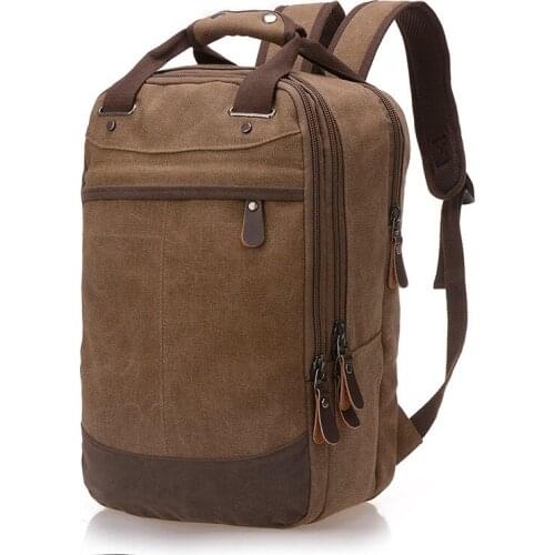 2018 trend of casual canvas bag man bag computer backpack student leisure shoulder bags