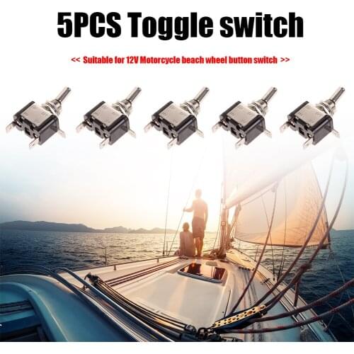5pcs 14mm Marine Marine Led Switch 12V 20A On Off Single Pole Light Touch Motorcycle Auto Accessories