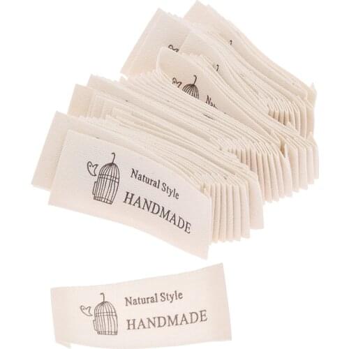 50pcs Handmade Letter Washable Cloth Children Clothing Labels Decor DIY Quilting Crafts Bags Tags Accessories