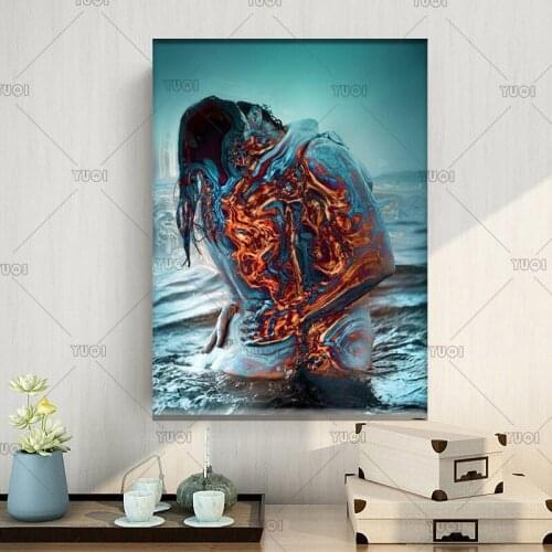 Abstract Naked Couple Canvas Painting Couple Love naked woman lady girl Living Art Home Decor Quality Canvas Painting Poster