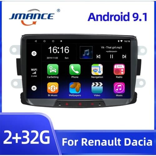 JMANCE 2din Android 9.1 Car Radio 8'' Autoradio Car Multimedia Player GPS Mirrorlink Car Stereo For Renault Duster/Logan/Dokker