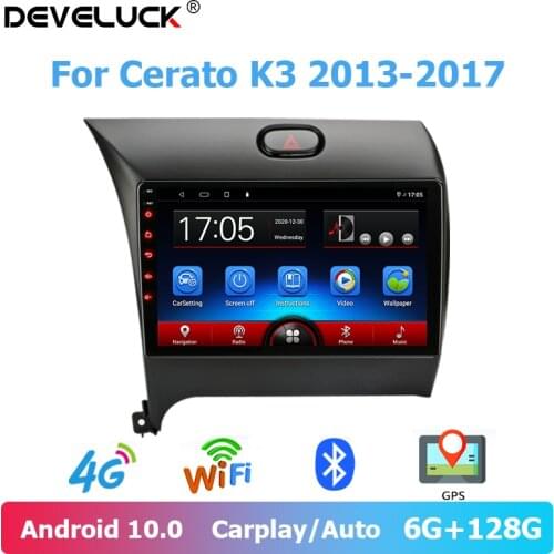 Develuck 9" Android 10 for Kia Cerato K3 2013 2014 2015 Car Radio Multimedia Video Player Navigation GPS RDS 2 Din Dvd Head Unit