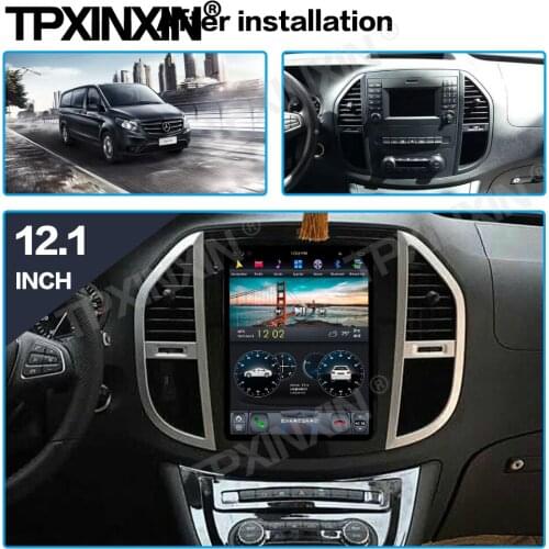 128G Tesla Carplay Android 9 Car Radio 2 Din Stereo Receiver For Mercedes-Benz Vito 2016 2017 2018 2019 GPS Unit Audio Recorder