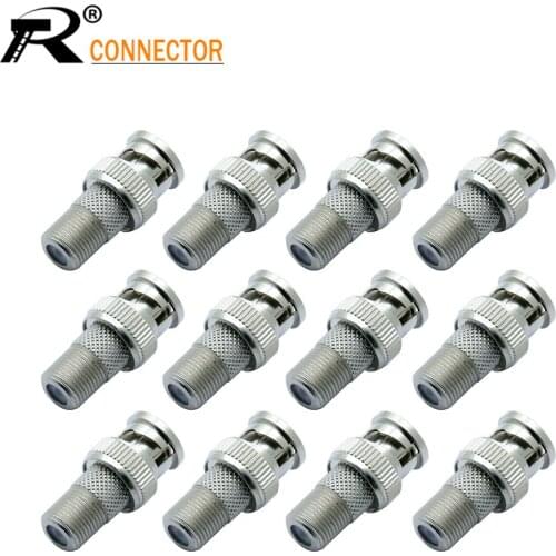 R Connector Wholesale BNC MALE TO F FEMALE adapter BNC Male Plug to F Type Female Jack TV Adapter RF Coax Connector 10pcs/lot