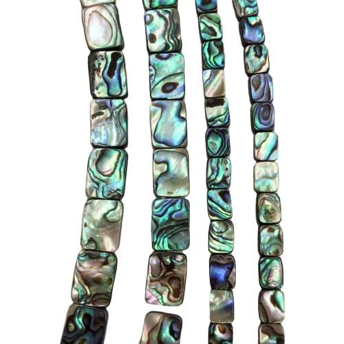 20pcs Natural Shell Loose Beads Rectangle Abalone Shell Rectangle Beads, Used for DIY Jewelry Making, Necklace Bracelet