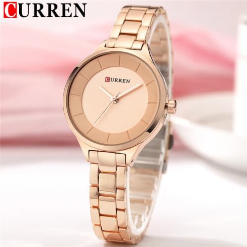 CURREN Fashion Women Watches Top Brand Luxury Ladies Girl Wrist Watch Stainless Steel Bracelet Classic Casual Female Clock 9015