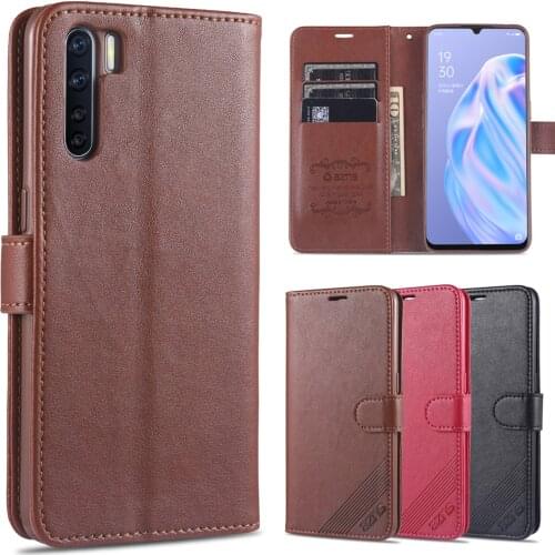 AZNS Case for OPPO Reno 3 Global edition / OPPO A91 / OPPO F15 PU Leather Cover Card Holder Wallet Case fundas coque