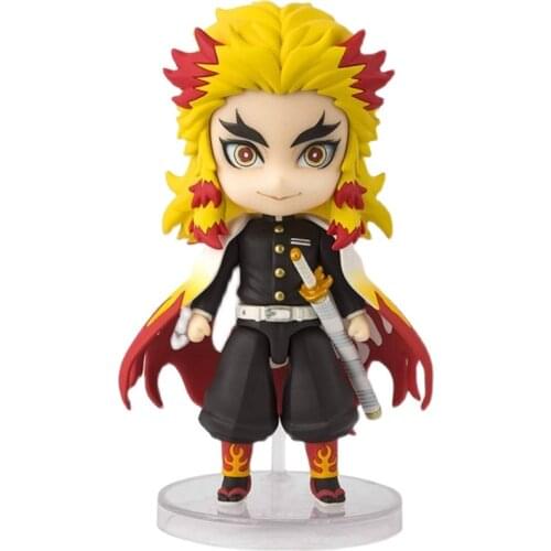 8cm BANDAI Demon Slayer MINI Rengoku Kyoujurou Kisatsutai Anime characters Action PVC Collection Model Toy Anime Figure Toys For