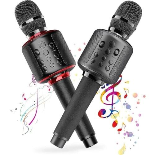 GOODAAA 2Pack Wireless Karaoke Microphone 3 in 1 Portable Bluetooth Karaoke Mic Speaker for Phone Home Party