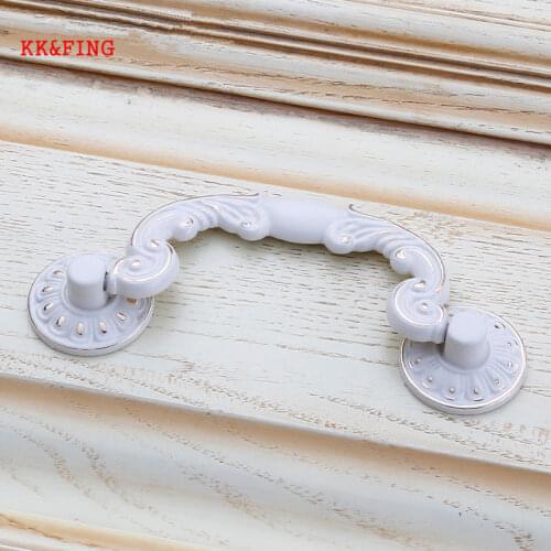 KK&FING Ivory White Zinc Alloy Cabinet Handles And Knobs Kitchen Door Pulls Drawer Knobs Fashion Furniture Handle Hardware