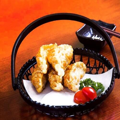 Fruit Basket Dessert Tray Dinner Plate French Fires Tempura Basket Sushi Restaurant Snack Cake Tray Tableware Fruit Hand Basket