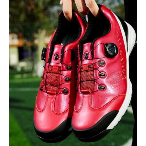 Waterproof Sneakers Mens Golf Shoes Breathable Fitness Training Golf Shoe Man Non-Slip Rotating Buckle Golf Trainers