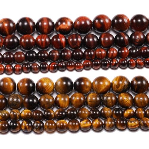 4—12 mm Mixed Color Tiger Eye Loose Round Beads Natural Stone Agates Spacer Bead For DIY Jewelry Making Accessories Supplies
