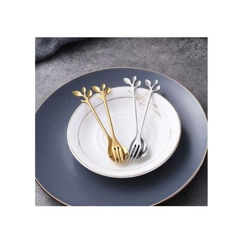 Creative Stainless Steel Spoon Branch Leaves Spoon Fork Coffee Spoon Christmas Gifts Kitchen Accessories Tableware Decoration