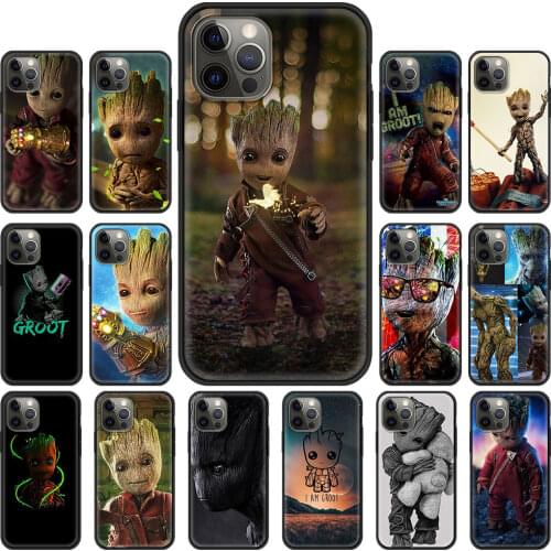 Cute groot Cell Phone Case for iPhone 11 Pro 12 Mini 7 8 XR X 6 6S Plus XS Max 5 5S SE 2020 Cover Coque Capa