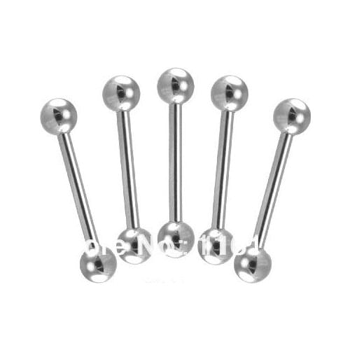 Min. order $10) Free Shipping Heavy Gauge Barbell 8 Gauge Surgical Steel Tongue Barbell 3x16x6mm