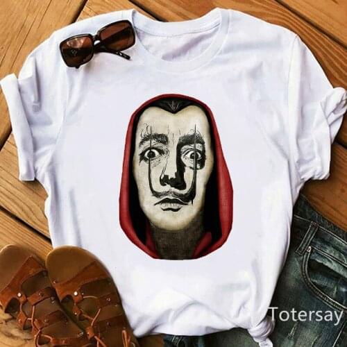 New Money Heist T Shirt La Casa De Pape T-Shirt Graphic Print Women Clothes Female Cothing Short Sleeve T-Shirts Tee 90s Top