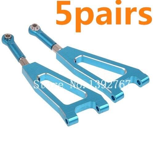 Wholesale 5Pairs/Lot HSP 860002 60004N Upgrade Parts For 1/8 RC Model Car Front Upper Suspension Arm Truck Upgrade Parts CNC