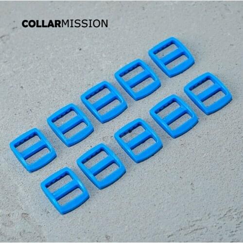 Webbing Straps plastic Slider Tri-Glid outdoor backpack straps dog collar accessory 15mm blue RZK15SJ14