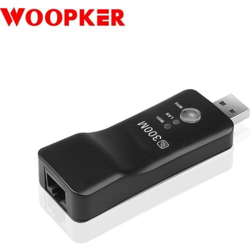 Network Wifi Adapter WPS 300Mbps Wi-Fi Repeater RJ-45 Network Cable Universal Wireless TV Accessories