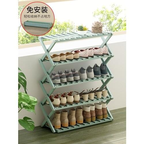 Folding Shoe rack simple portable bedroom dormitory multi-function space saving shoe rack shoes organizers rack multilayer